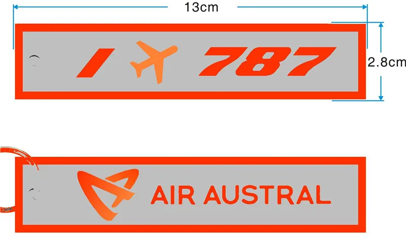 Брелок для ключей с вышивкой I Love Aircraft 787 Air австралийская авиация | Автомобили и