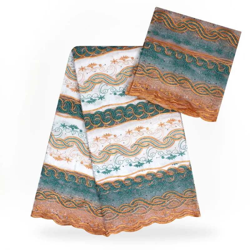 Африканская кружевная ткань bazin Riche 2018 новый дизайн вышитый Базен Getzner с тюлевым