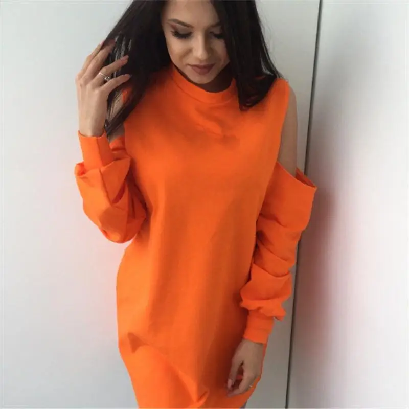 Осень Мода 2017 г. Для женщин пикантные толстовки с капюшоном Женский сплошной Цвет