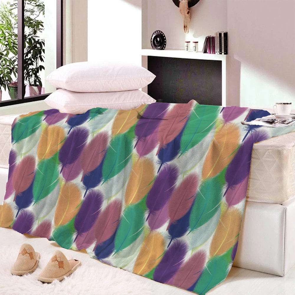 Одеяло с принтом перо индивидуальный дизайн домашняя спальня эксклюзивный