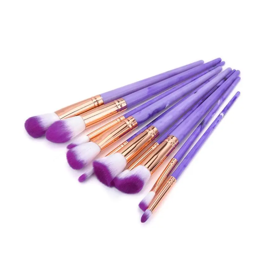 10PCS Makeup brushes set marble Make Up Foundation Eyebrow Eyeliner Blush Cosmetic Concealer Brushes 2U0629 | Красота и здоровье