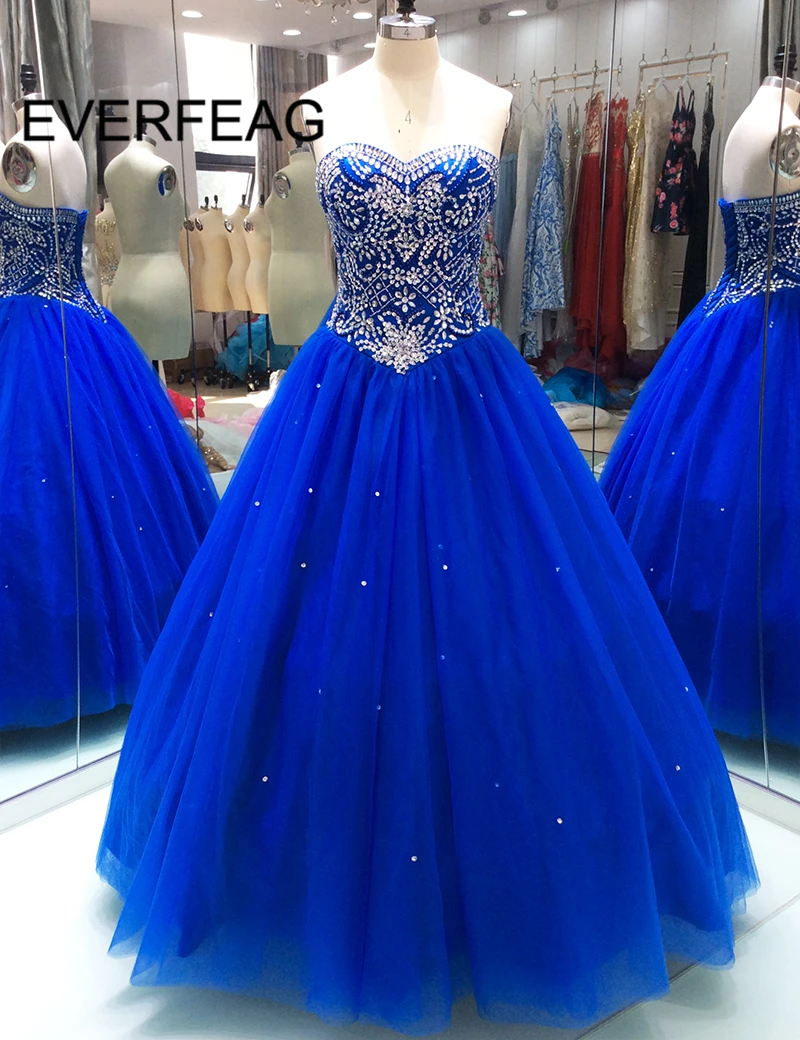 Бальное платье Королевского синего цвета с бусинами 2020|royal blue quinceanera dresses|quinceanera