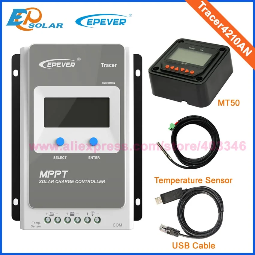 Трассировщик MPPT 40A EPEVER контроллер солнечной зарядки 12V24V ЖК дисплей регулятор