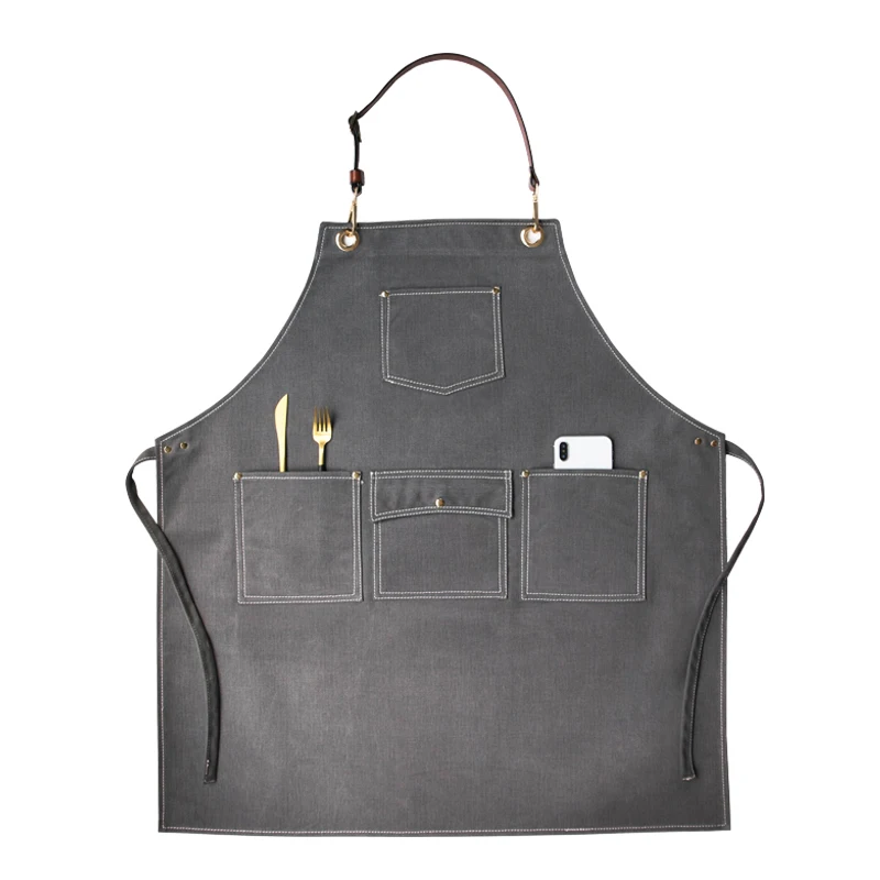 2018 джинсовый брезентовый фартук для барбекю нагрудник кожаный кухонный