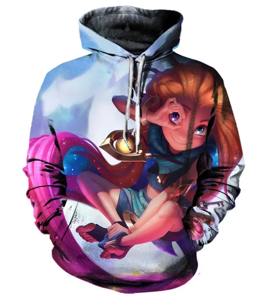 Hoodie Sweatshirt 3d Print Hoodies League of Legends Men Women Autumn Loose Thin Skull 3D Sweatshirts Mens Pullover Lovers Gift