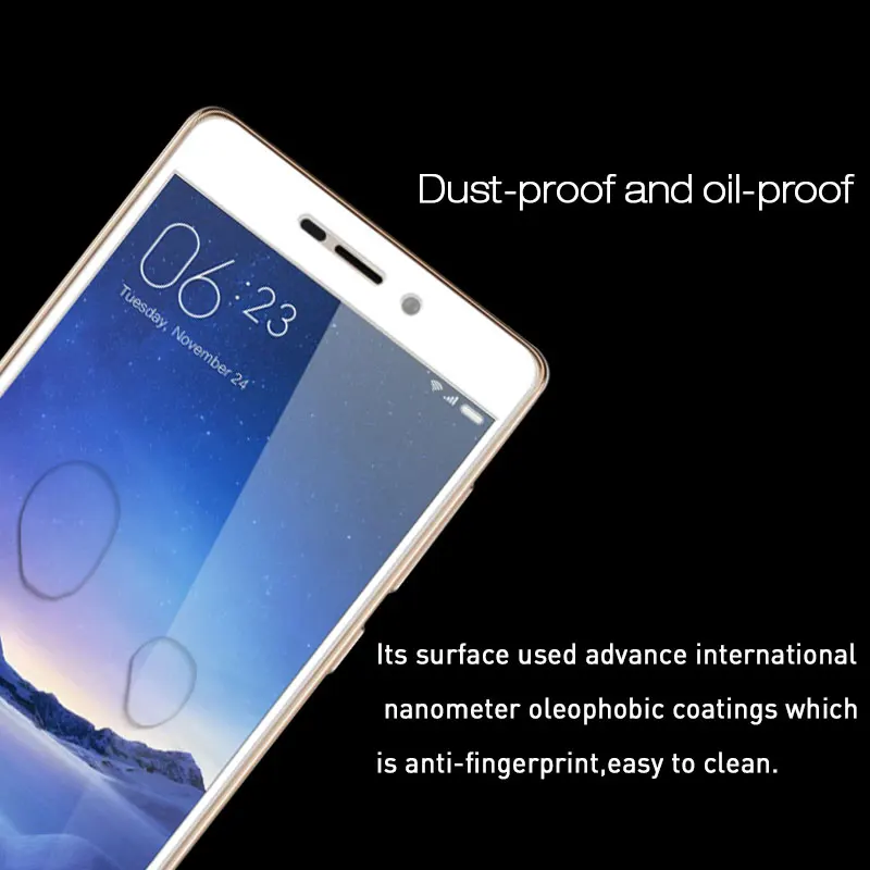 Закаленное стекло с полным покрытием для Xiaomi Redmi 3 s Защитная пленка экрана Hongmi S
