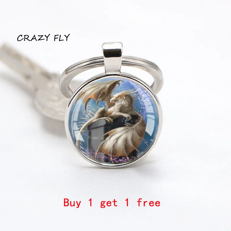 Магазин Crazy FLY купить 1 получить бесплатно брелок картина с драконом сплав кулон