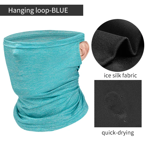 Hanging loop-Blue INBIKE, летние велосипедные головные уборы, анти-пот, дышащие велосипедные шапки, бандана для бега, велосипеда, спортивный шарф, маска для лица для мужчин и женщин - Цвет: Hanging loop-Blue