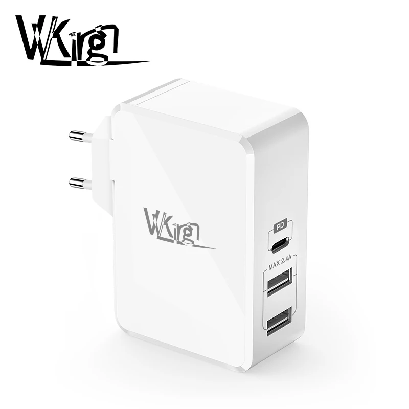 VVKing USB Type C PD зарядное устройство 41 Вт Быстрая зарядка EU/US настенное для Macbook Ipad Pro