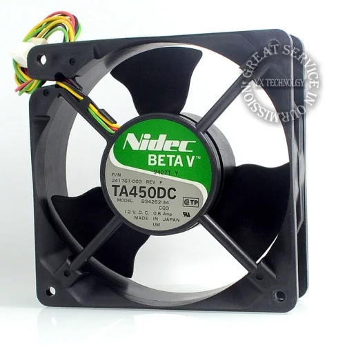 Nidec Новый TA450DC B34262-34 12 В 0.8A 12038 см 120 мм большой воздушный вентилятор охлаждения для