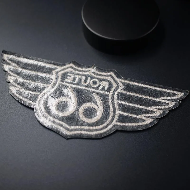 ROUTE 66 (Размер: 5 3x11 7 см) наклейки сделай сам для ткани с вышивкой и аппликацией