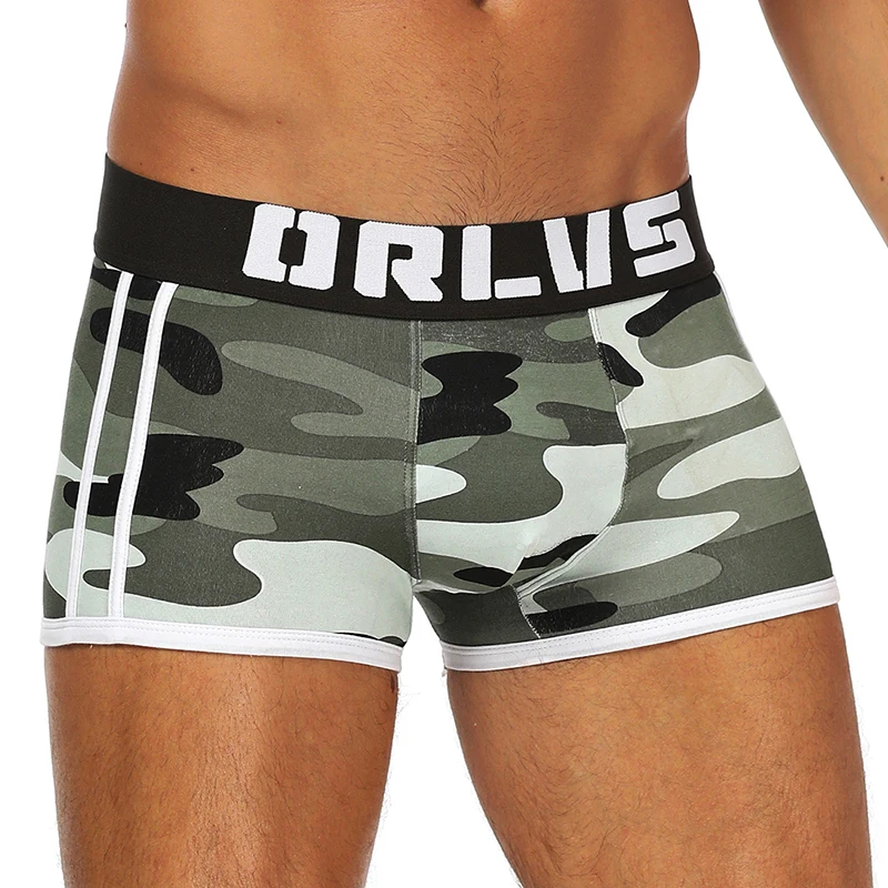 Мужские трусы боксеры ORLVS удобные дышащие хлопковые танга однотонные шорты из