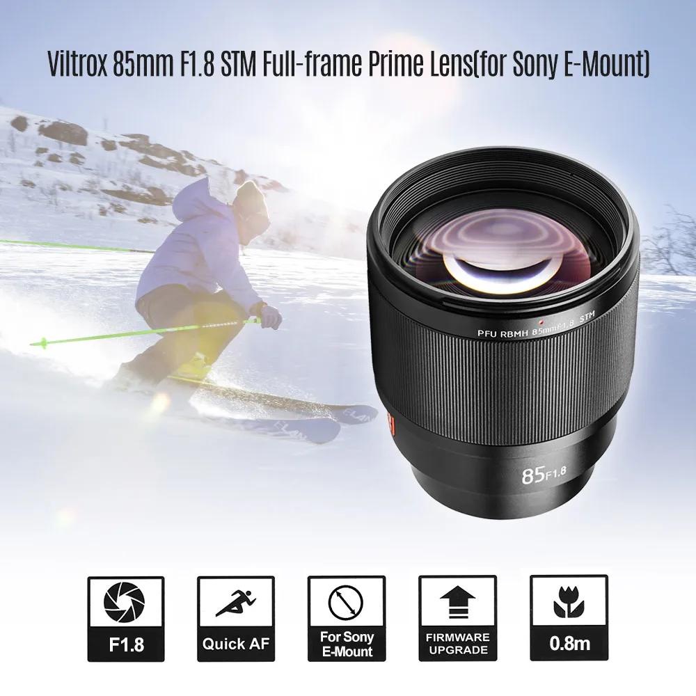 Viltrox 85 мм F1.8 STM Профессиональный Камера объектив с фиксированным фокусным расстоянием с блендой металлический Поддержка байонет с автоматической фокусировкой AF для sony Камера фон для фотосъемки