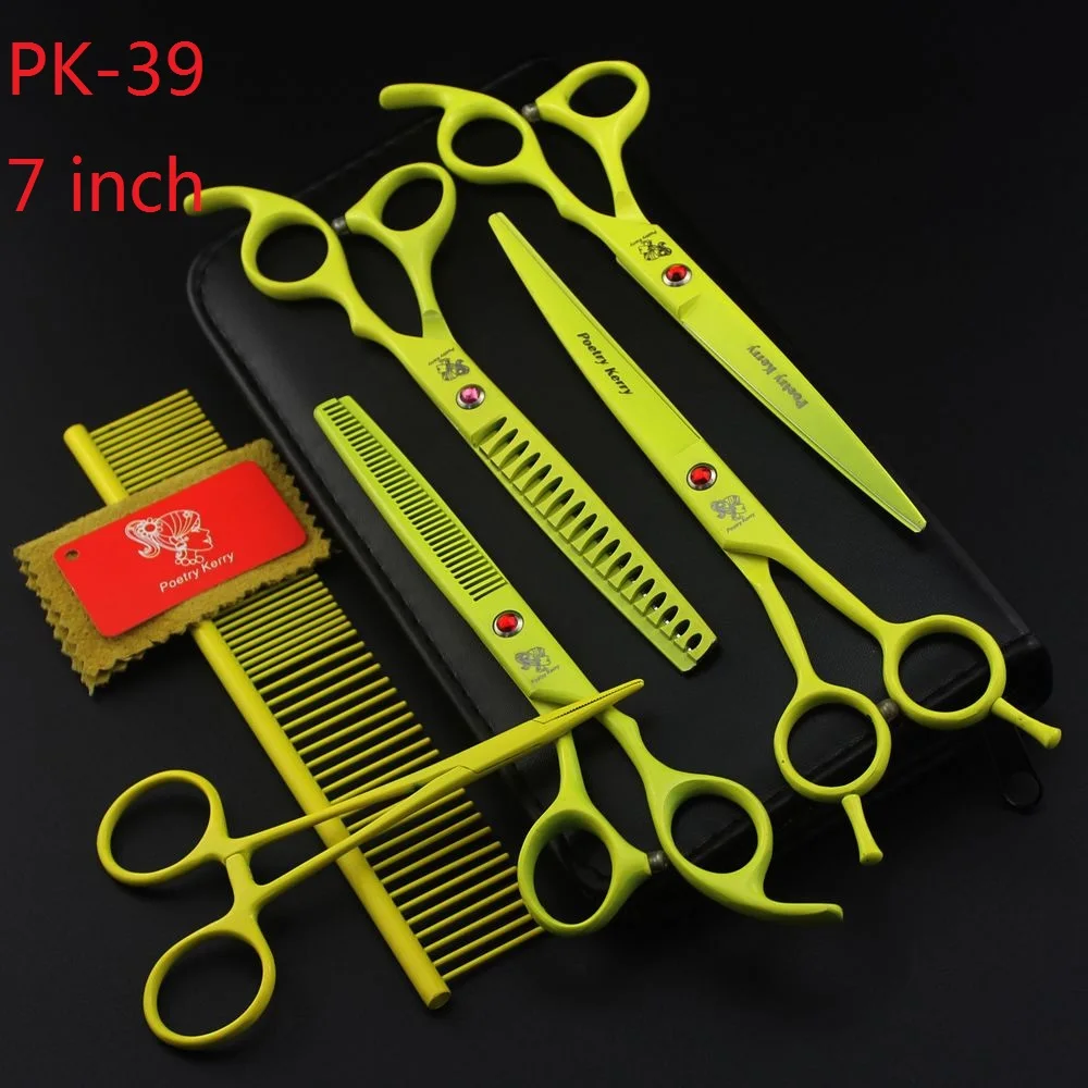 PK-39 Poetry Kerry профессиональный набор ножниц для груминга домашних животных 7 дюймов. Ножницы для ухода за собакой, ножницы для ухода за собакой, Makas - Цвет: PK-39