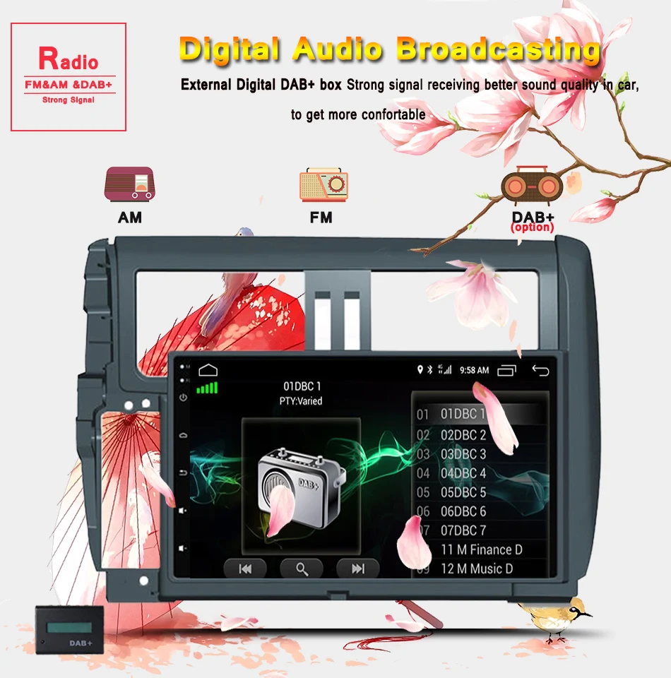 " Android 9,0 стерео радио аудио для Toyota Prado 150 2010 11 2012 2013 1024*600 Восьмиядерный мультимедиа 2 din Автомобильный dvd-плеер