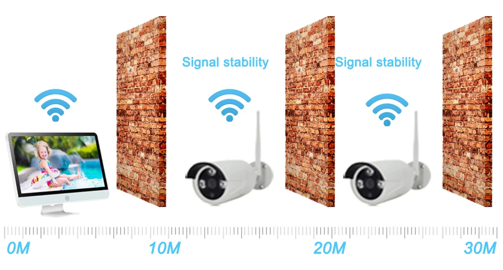 8CH 1" ЖК-монитор 960P Беспроводной NVR комплект Wi-Fi CCTV система 1.3MP ip-камера Открытый P2P комплект видеонаблюдения