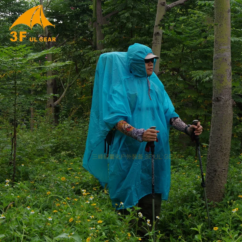 3F Ul Gear Сверхлегкий 15D нейлоновый дождевик для пеших прогулок езды на велосипеде