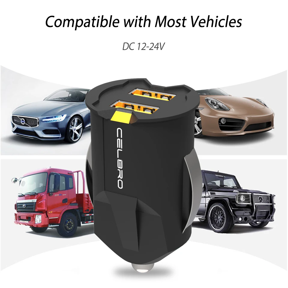 Маленький мини двойной USB Автомобильное зарядное устройство 2 порта Usb Автомобильное зарядное устройство Авто Автомобильное зарядное устройство адаптер Автомобильное зарядное устройство для телефона для Xiaomi Redmi 8 huawei