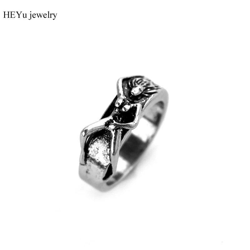 Новый Дизайн уникальный голая женщина кольцо старинное серебро специальный