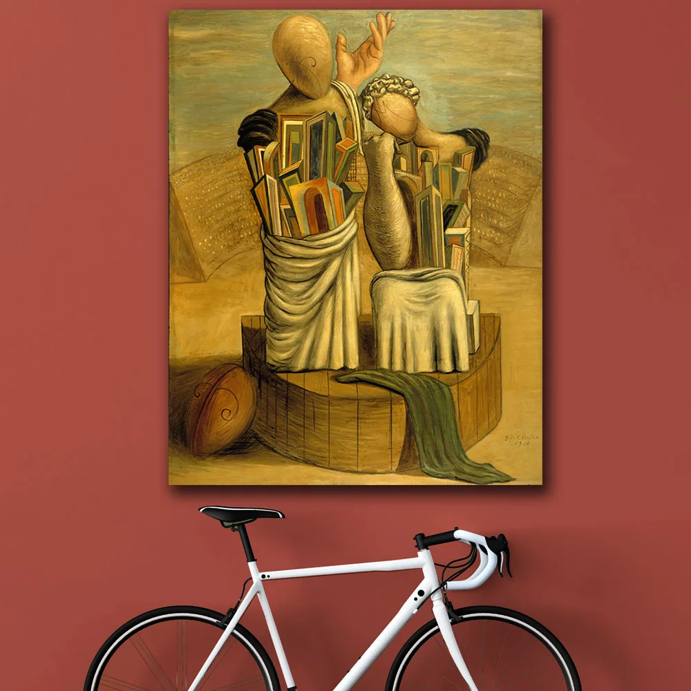 De Chirico La_commedia_ e_la_tragedia_1926, Картина на холсте для Гостиная украшение дома живопись маслом на холсте настенная живопись