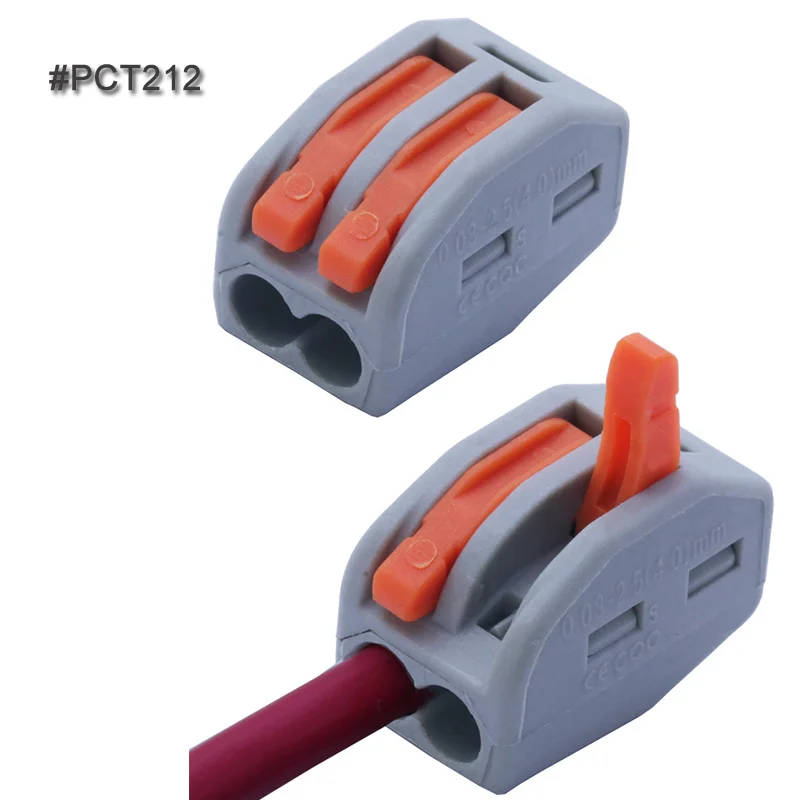 100pcs 222 Mini Fast Wire Connectors Universal Compact Wiring Connector Push-in Terminal Block Splice Cable Splitter | Обустройство