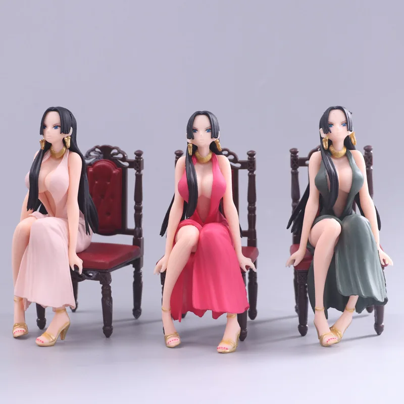 

New anime 12cm one piece pvc action figure chair Boa Hancock Collection Toy Doll Model Christmas Gift figure brinquedos hot sale