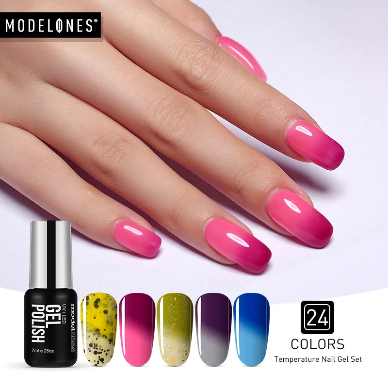 Modelones 2 шт./лот Гель-лак для ногтей набор температурный термальный Led Гибридный