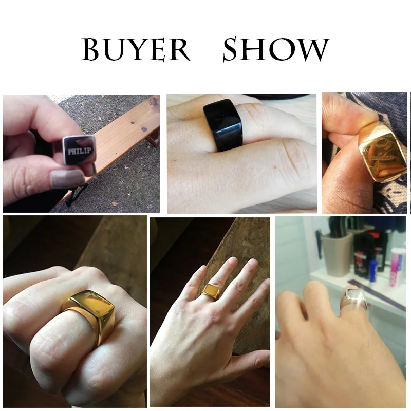 Мужское кольцо из нержавеющей стали 3 цвета|big ring|ring forrings for men |