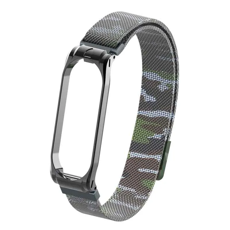 Magnet 1 Металлический ремешок mi Band 3 4 для Xiao mi band 3/4 фитнес-браслет Smartband спортивные часы браслеты Correa умные аксессуары - Цвет: Magnet 1