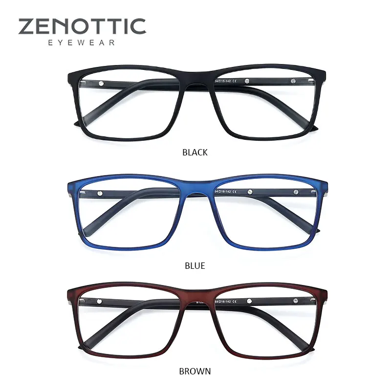 Очки ZENOTTIC, оправа, мужские очки, квадратные, модные, оптические, по рецепту, очки для чтения, прогрессивные очки BT2201