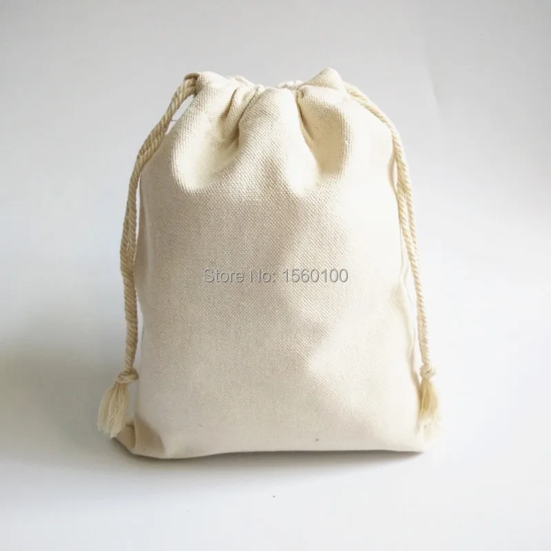 Custom Cotton drawstring bag (100pcs/lot) 20x30cm promotional gift bag eco-friendly bag for packaging