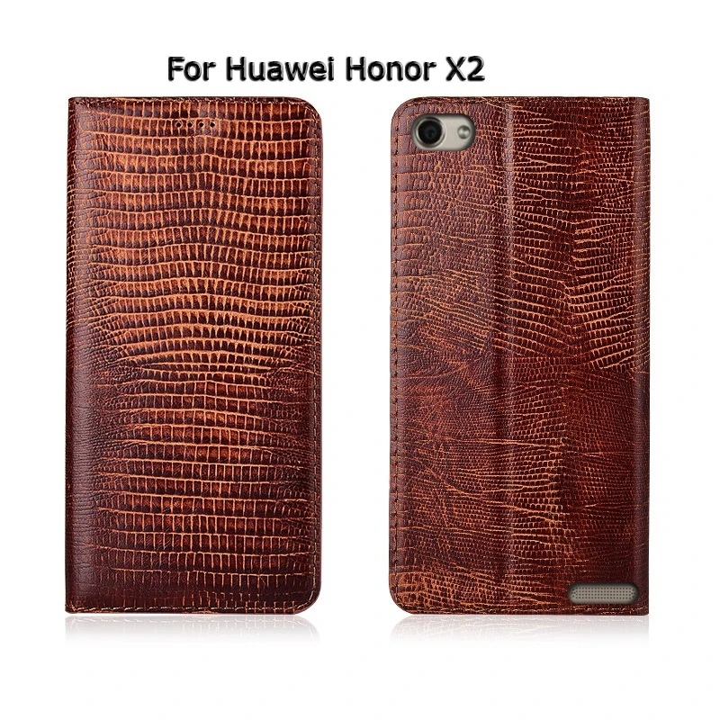 Чехол для телефона Huawei Honor X1 X2 и Media Pad откидной с текстурой ящерицы Магнитный
