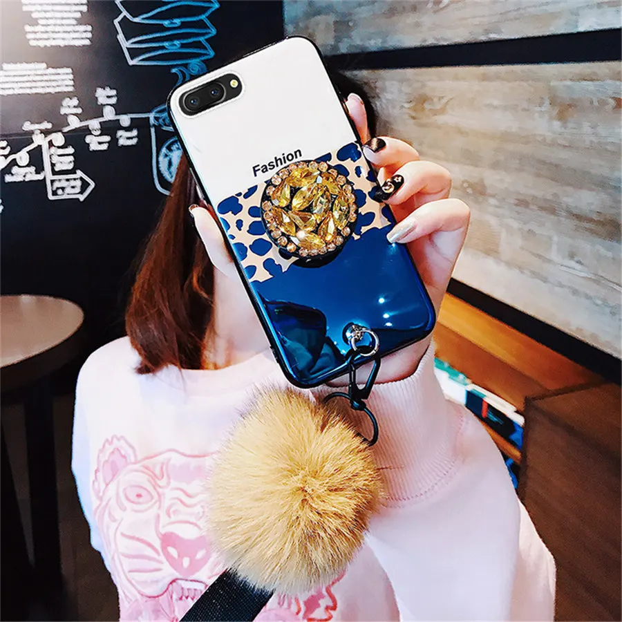 Для iphone 8 7 plus 6 s 6s Блестящий плюшевый ремешок со стразами для XS Max XR X роскошный