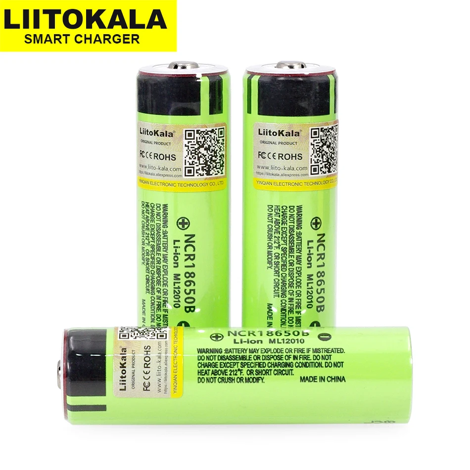Оригинальный перезаряжаемый литиевый аккумулятор Liitokala NCR18650B 3 7 в 3400 мАч 18650