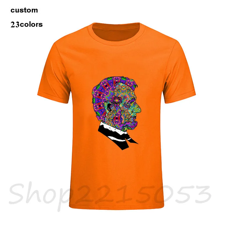 Модные Psychedelic LSD Trip Abraham Lincoln acid marijuanaa cannabiss weed 420 мужские Забавные футболки с