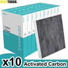 10x автомобильные аксессуары, воздушный фильтр для пыльцы салона, активированный уголь для Hyundai Creta Solaris Tucson Kia Rio IV Sportage 2017 2018 2019