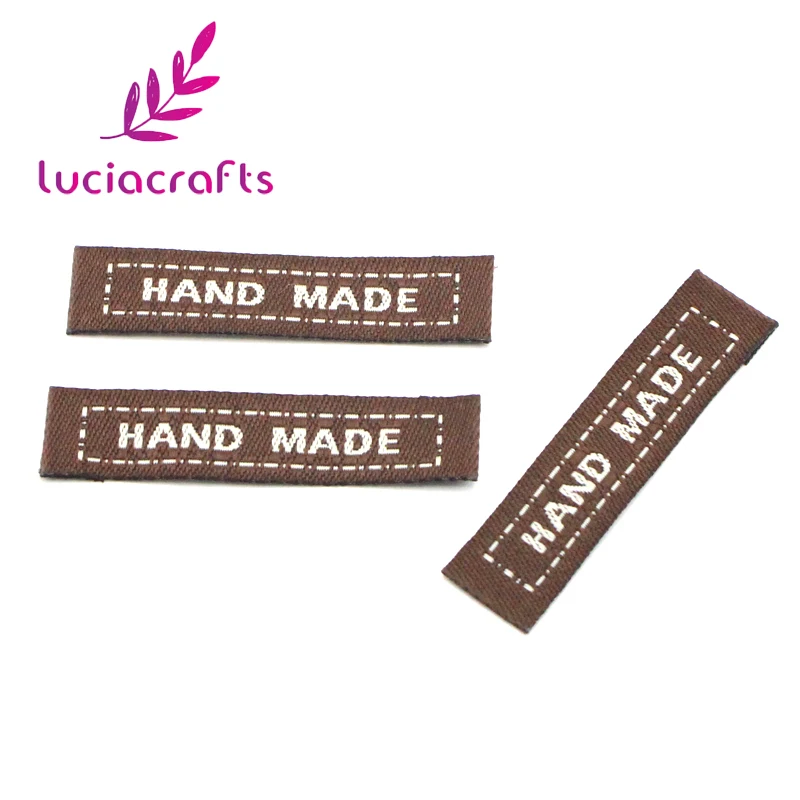 Lucia crafts 50 шт./лот 1*4,5 см этикетки для одежды ручной работы Тканые этикетки для одежды стирающиеся этикетки для одежды этикетки L0801