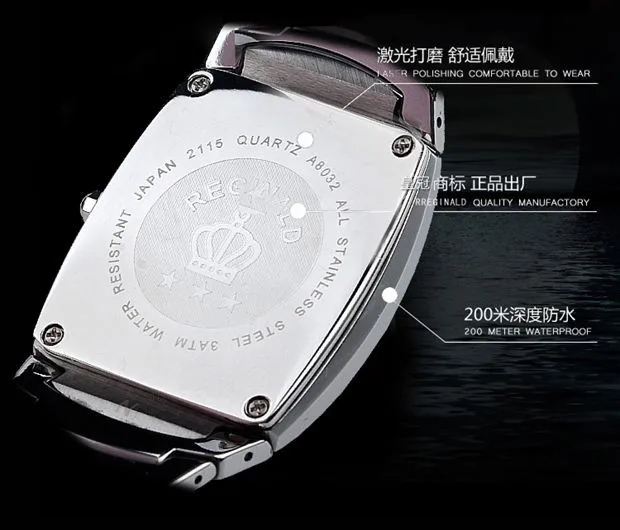 HK Crow регинальд подлинный календарь кварцевая Вольфрамовая сталь пара любителей моды часы для мужчин и женщин кварцевые наручные часы