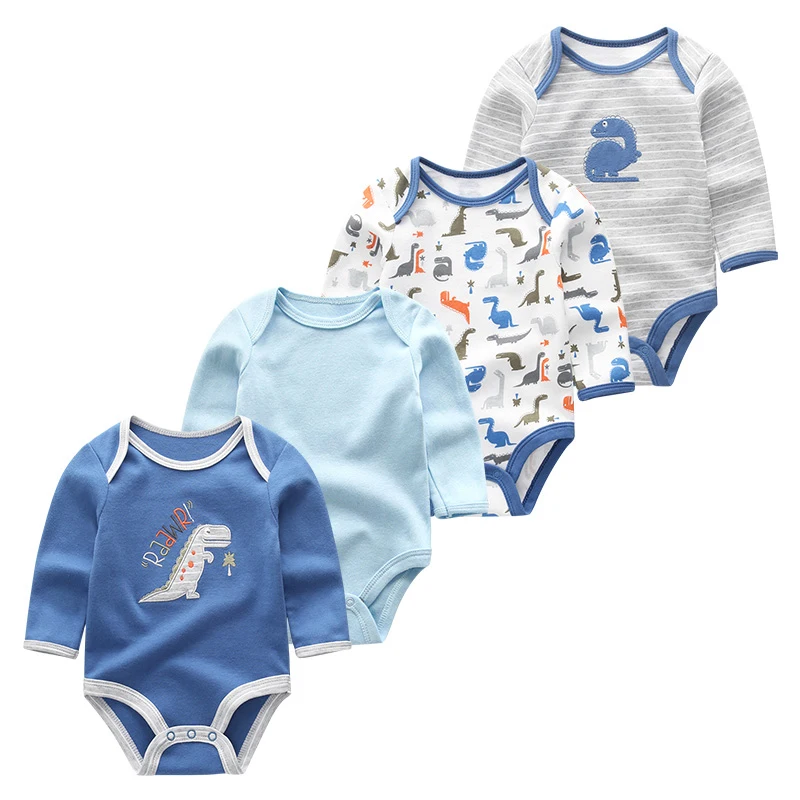 Summer New style baby rompers Long sleeve Newborn Infant Baby Boy Girl clothes Cute Cartoon Printed Jumpsuit Climbing Clothing | Детская