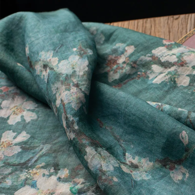 

High quality ramie fabrics High-end gowns, dresses, trousers, shirts and jackets tissu High-end brand patchwork