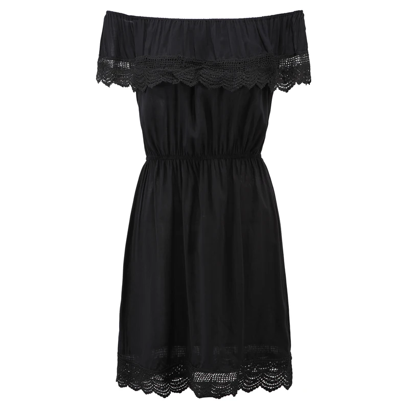 Элегантное открытое кружевное платье с оборками женское винтажное вырезом