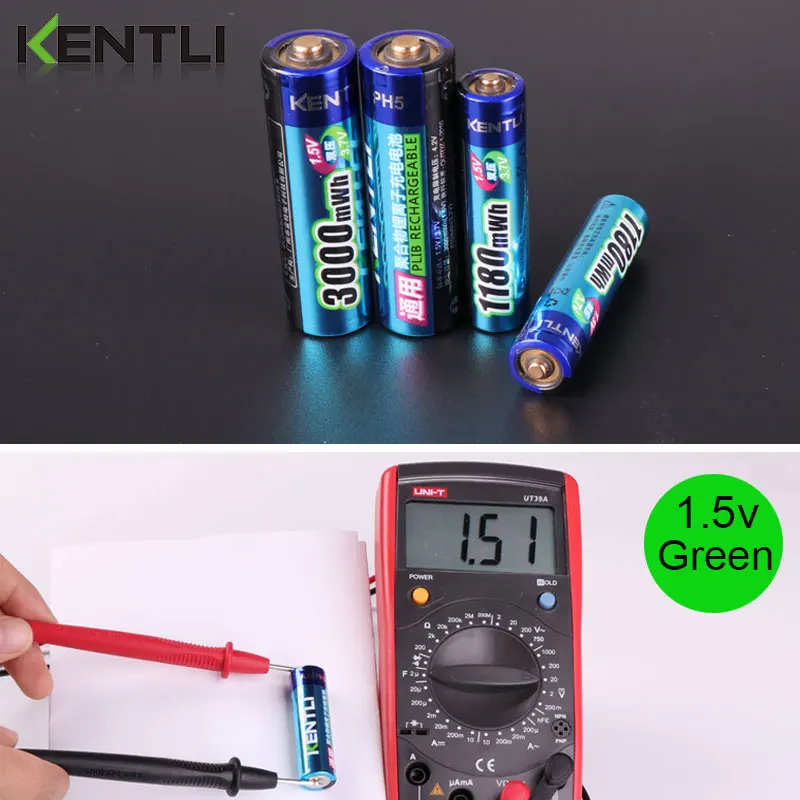KENTLI 4 шт. 1 5 в aa aaa аккумуляторные литий-ионные литий-полимерные литиевые батареи + 2