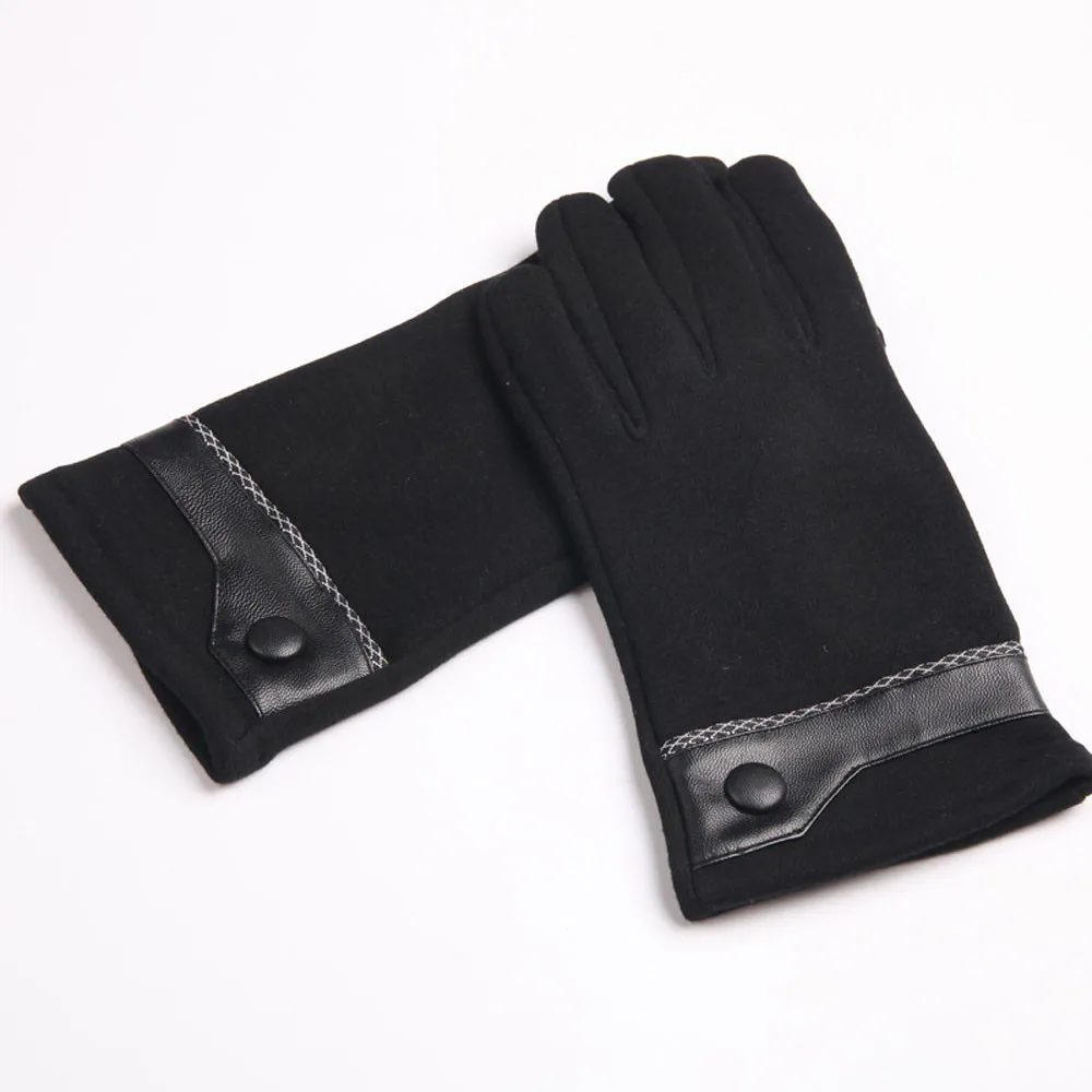 Зимние мужские перчатки guantes теплые кашемировые для смартфона с сенсорным