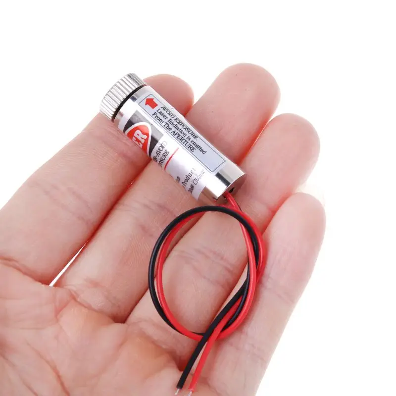

1Pc 650nm 5mW Red Point Glass Lens Focusable Industrial Class Laser Module Head