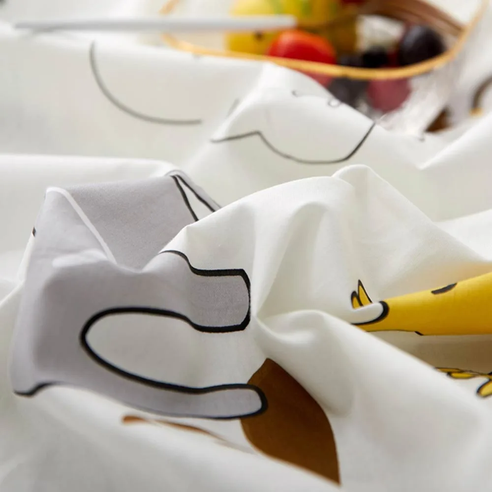 Жираф, лев мультфильм INS 3/4 шт набор постельных принадлежностей Bedlinens Твин queen King настроить Размеры простыня наволочки