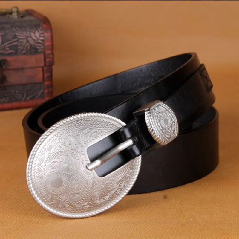 Высококачественный женский ремень из натуральной кожи на 38 джинсовый размер |