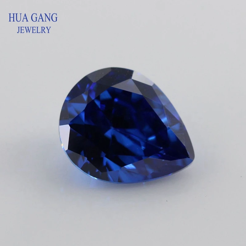

Royal Blue Pear Shape AAAAA Cubic Zirconia Synthetic Gems CZ Stone For Jewelry 2x3-13x18mm Free Shipping
