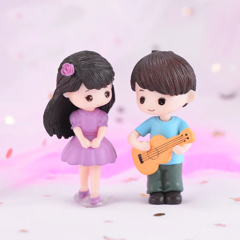 2 шт. миниатюрные фигурки гитары для мальчиков и девочек|Статуэтки миниатюры| |