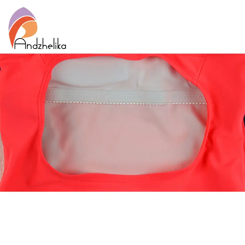 Детский слитный купальник Andzhelika для девочек летние лоскутные однотонные