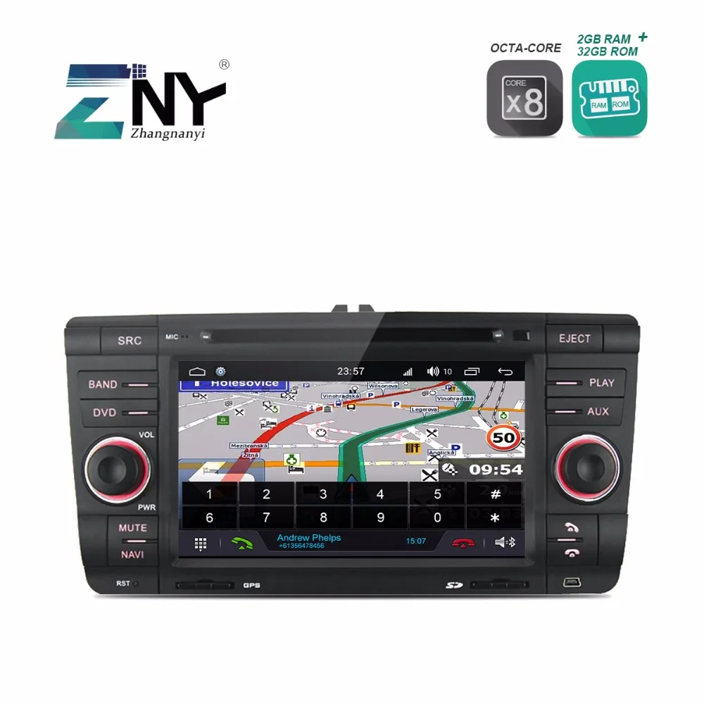 7 &quotAndroid 8 0 автомобильный DVD для Skoda Octavia A5 Yeti Fabia Авто ПК Радио RDS FM Аудио Видео gps